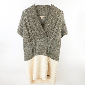 Burberry Brit Green and Natural White Mouline Cable Knit Tunic